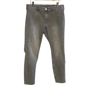 &denim Dark Gray Skinny Fit Flat Front Ankle Jeans Size 32